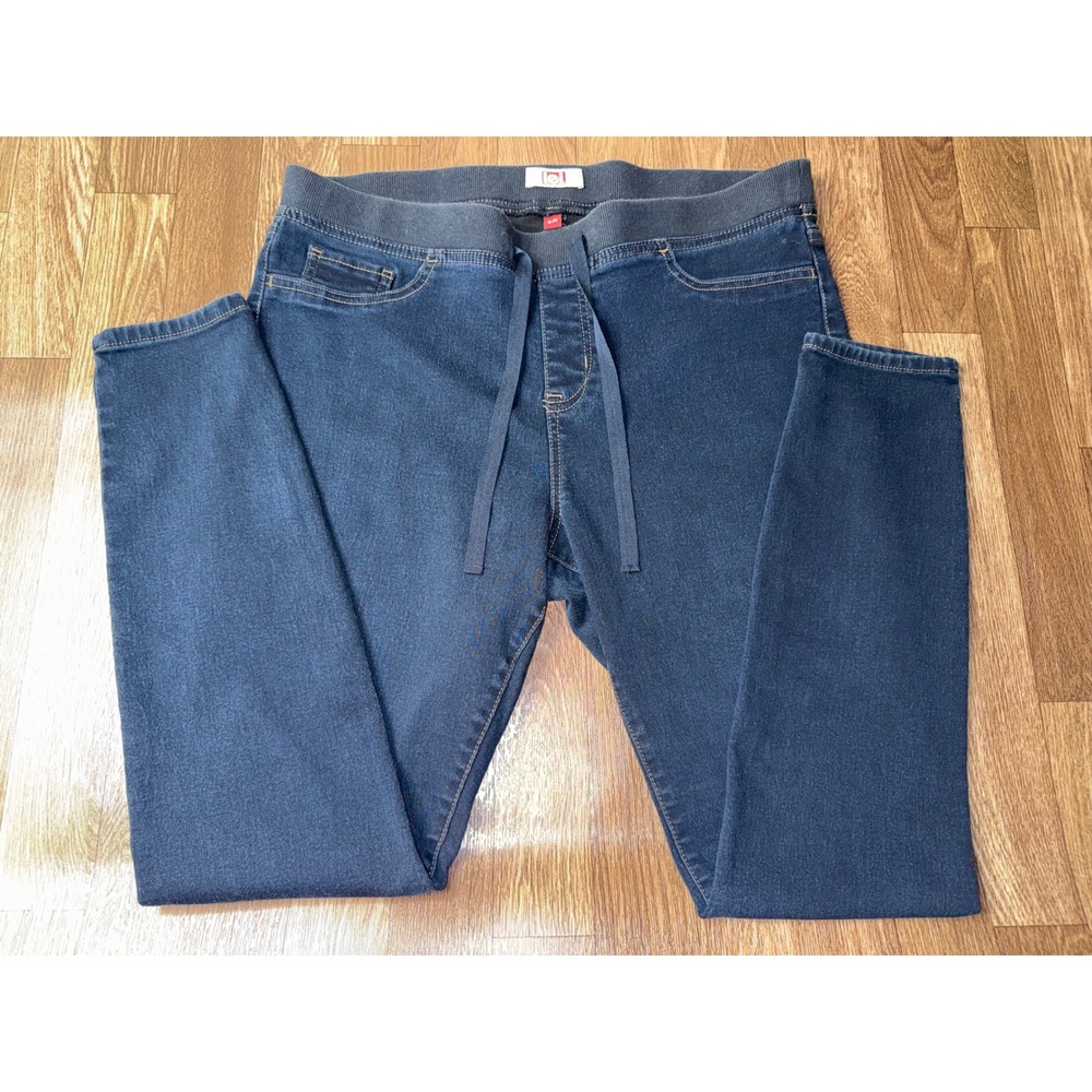 lei Dorm Jegging Dark Wash Blue Skinny Pants Plus Size 1X Drawstring Waist